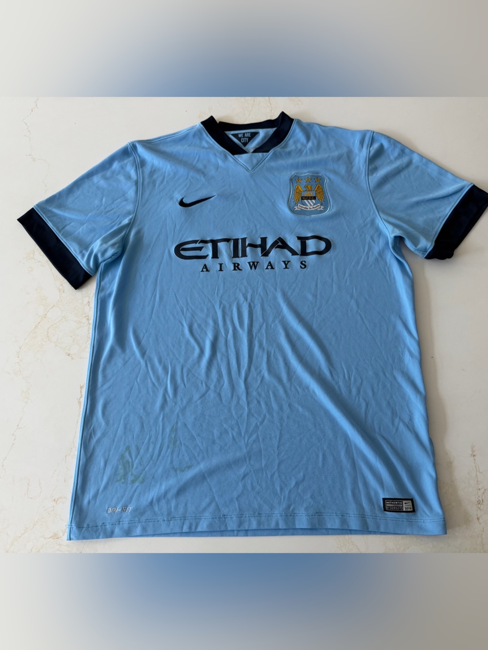 Manchester City Nike 2014/15 light blue home jersey